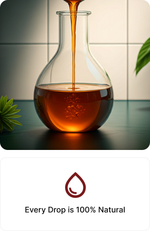 Date syrup in glass flask